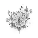 wildflowers tattoo design idea