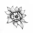 wildflowers tattoo design idea