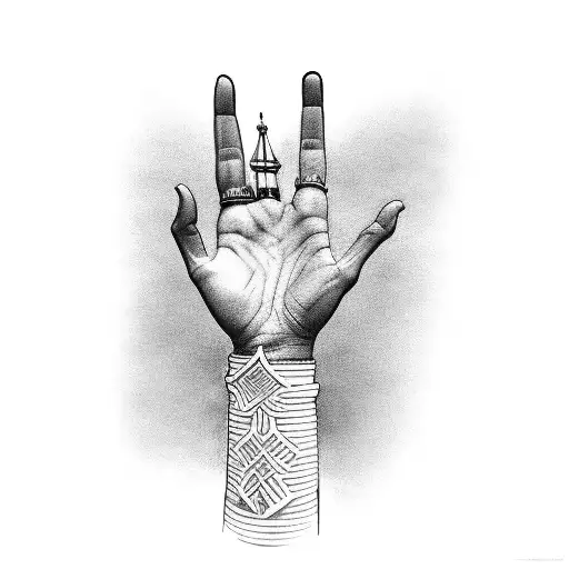 prayer hands  tattoo design idea