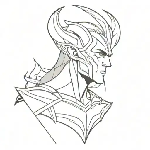 Loki Marvel God tattoo design idea