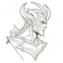 Loki Marvel God tattoo design idea