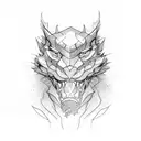 fire with cage tattoo design idea