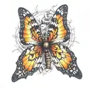 butterfly emerging from cocoon, metaphorical for the butterfly escaping the negatives tattoo design idea