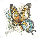 butterfly emerging from cocoon, metaphorical for the butterfly escaping the negatives tattoo design idea