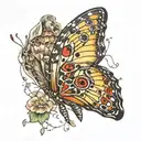 butterfly emerging from cocoon, metaphorical for the butterfly escaping the negatives tattoo design idea