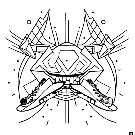 Morango  andando de skate tattoo design idea