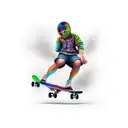 Morango e andando de skate tattoo design idea