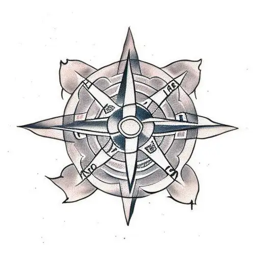 celtic compass rose tattoo design idea
