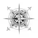 celtic compass rose tattoo design idea