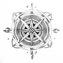 celtic compass rose tattoo design idea