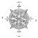 Celtic Knot compass rose tattoo design idea