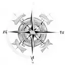 Celtic Knot compass rose tattoo design idea
