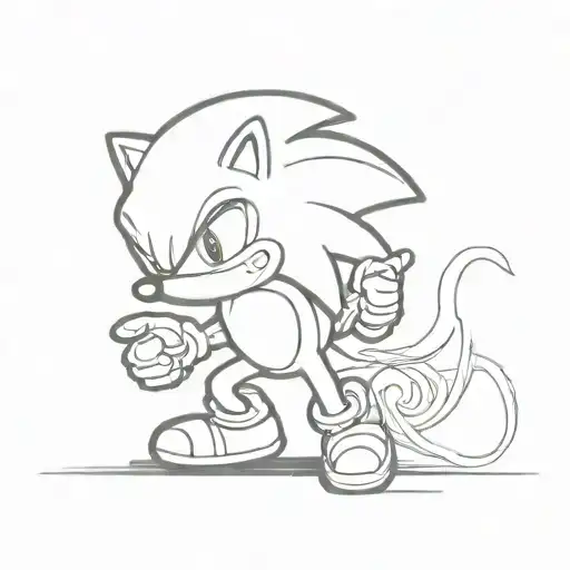 sonic the hedgehog 1990 written tattoo design idea