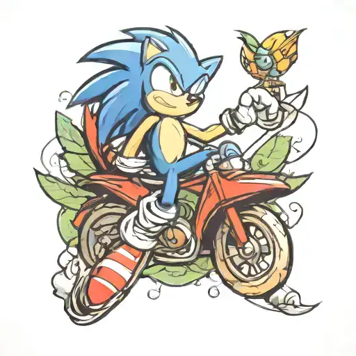 sonic the hedgehog  tattoo design idea