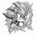 sonic the hedgehog  tattoo design idea