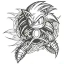 sonic the hedgehog  tattoo design idea