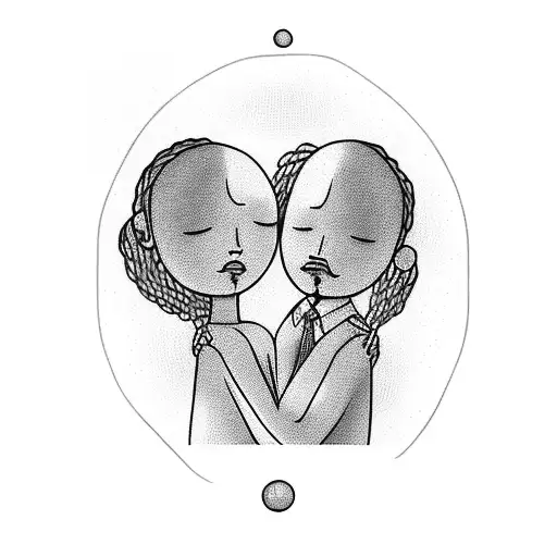 Yahsua embracing a woman in a state of bliss tattoo design idea