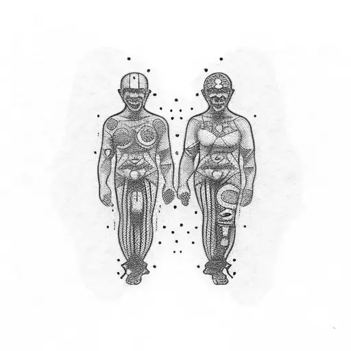 leg small tattoo that simbolises adhd, ptsd, trauma and virginity tattoo design idea