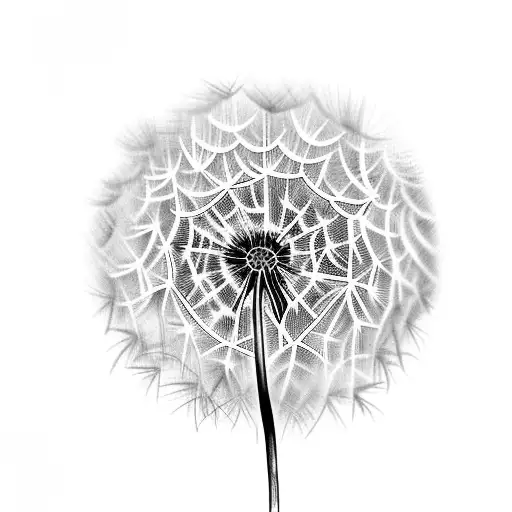 Dandelion with words just breathe tattoo design idea