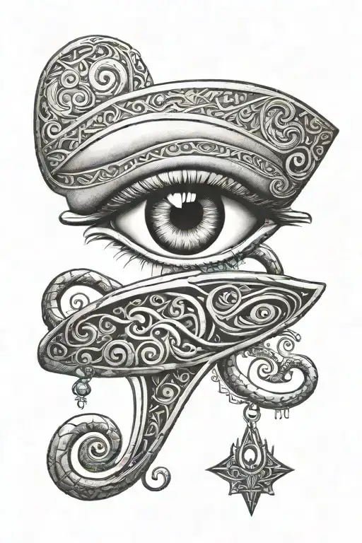 eye of horus eye tattoo design idea