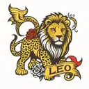 The name Leo tattoo design idea