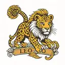 The name Leo tattoo design idea