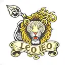 The name Leo tattoo design idea