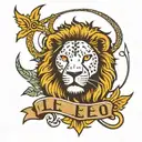 The name Leo tattoo design idea