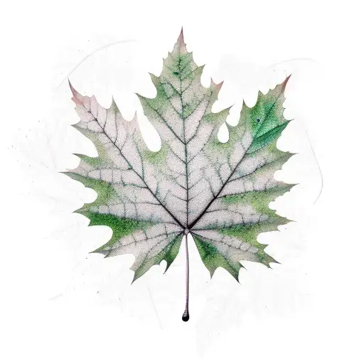 swamp white oak leaf tattoo design idea