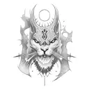 Gothic iron black gate tattoo design idea