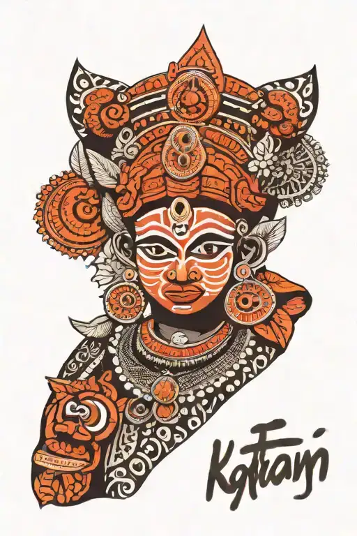 Theyyam and Kathakali tattoo design idea