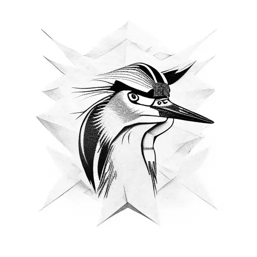 Comunist Heron tattoo design idea
