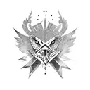 Comunist Heron tattoo design idea