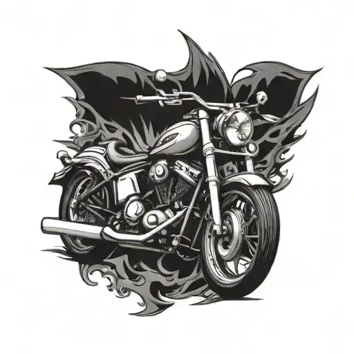 chopper motorcycle tattoo design idea