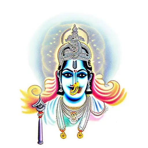 lord krishna tattoo design idea