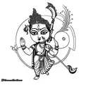 lord krishna tattoo design idea