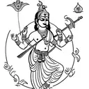 lord krishna tattoo design idea