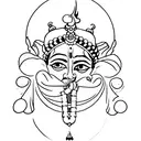 lord krishna tattoo design idea