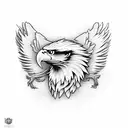 eagle throat  tattoo design idea