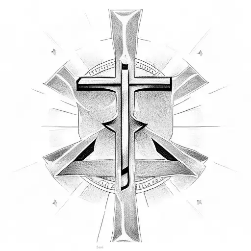 Christian Cross. Romans 6. praise and worship. sola fide tattoo design idea