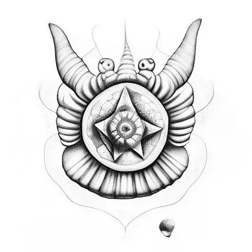 faça uma tartaruga um  cacto um Darum tattoo design idea