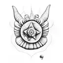 faça uma tartaruga um  cacto um Darum tattoo design idea