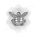 faça uma tartaruga um  cacto um Darum tattoo design idea