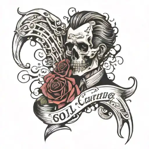 you are a soul carrying a corpse tattoo design idea