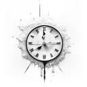 3 Clocks melting  tattoo design idea