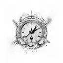 3 Clocks melting  tattoo design idea
