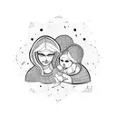 mother love tattoo design idea