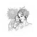 mother love tattoo design idea