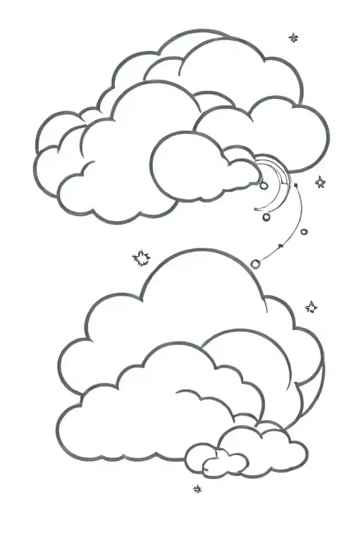 japanese cloud tattoo design idea