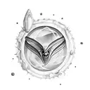 Alien in love  tattoo design idea